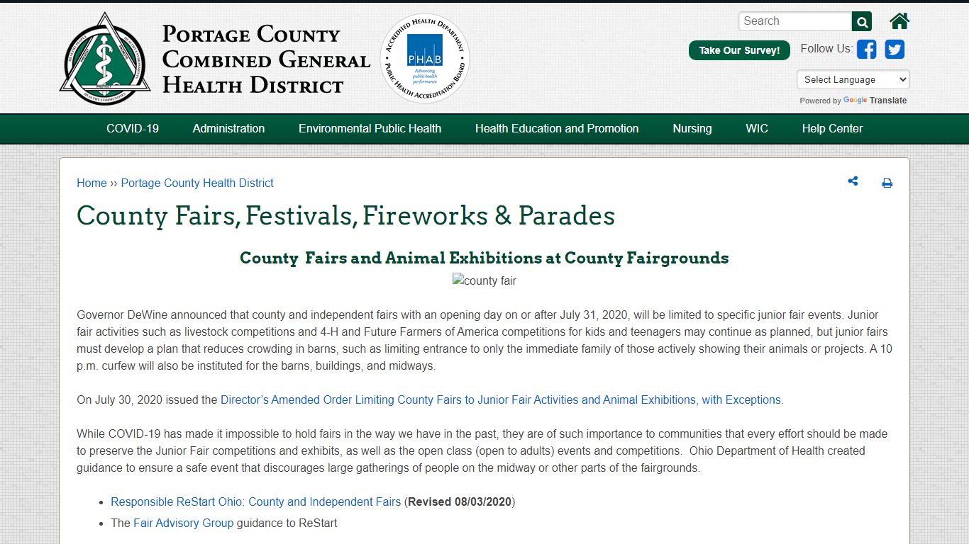 County Fairs, Festivals, Fireworks & Parades | Portage County OH